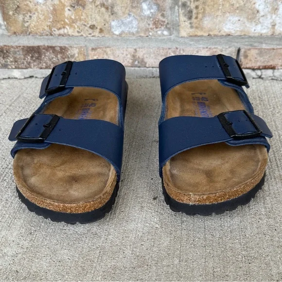 Birkenstock Arizona Slides Sandals Dark Navy Blue 42 Women’s - Picture 4 of 10